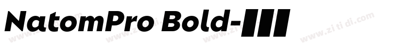 NatomPro Bold字体转换 NatomPro Bold字体转换